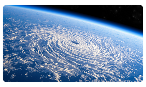 Satellite image of a hurricane on earth to illustrate Hoonify's Atmospheric Sciences & Climate Modeling solutions 