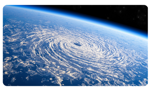 Satellite image of a hurricane on earth to illustrate Hoonify's Atmospheric Sciences & Climate Modeling solutions 